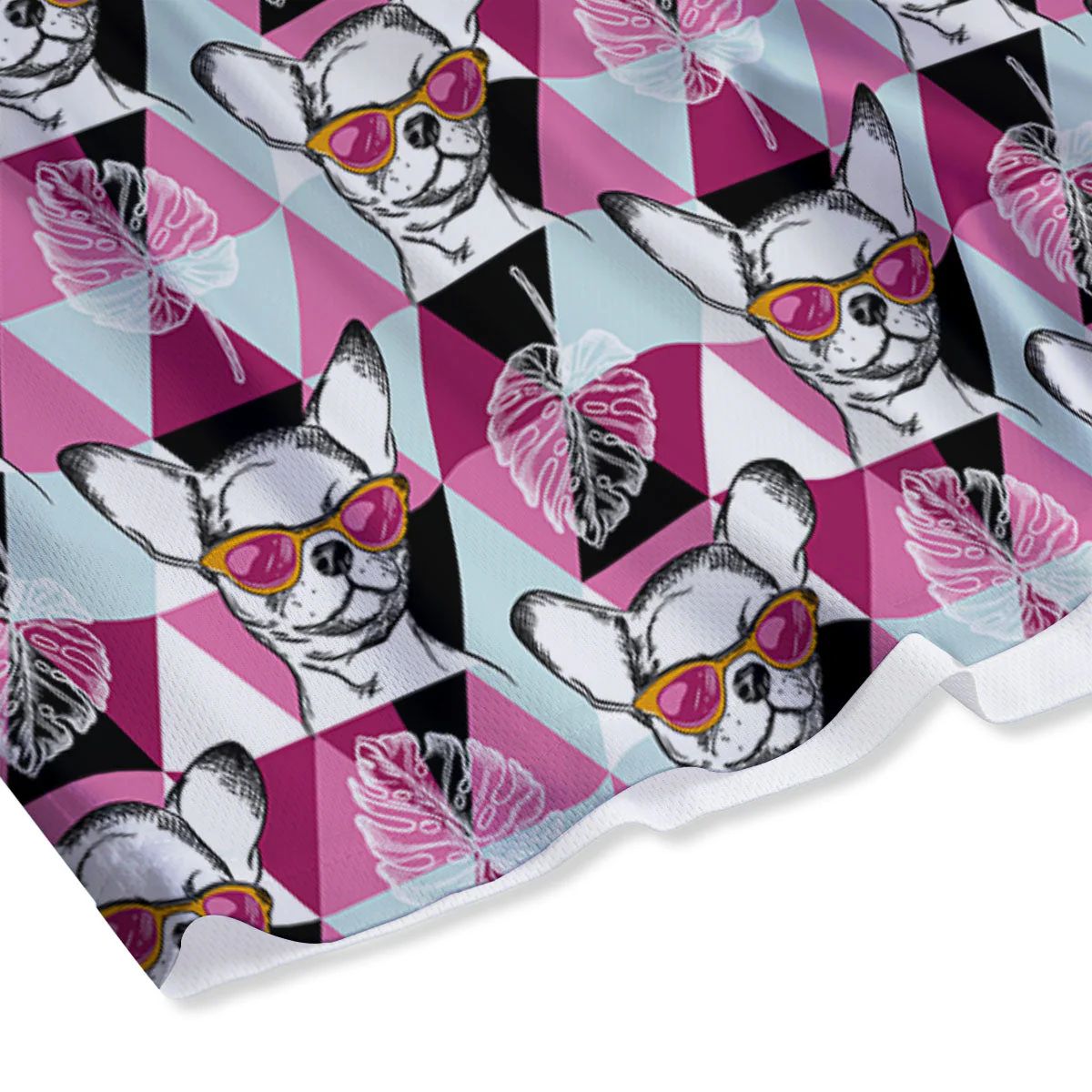 Hipster Chihuahua Print Pattern Mesh Shorts - Image 4