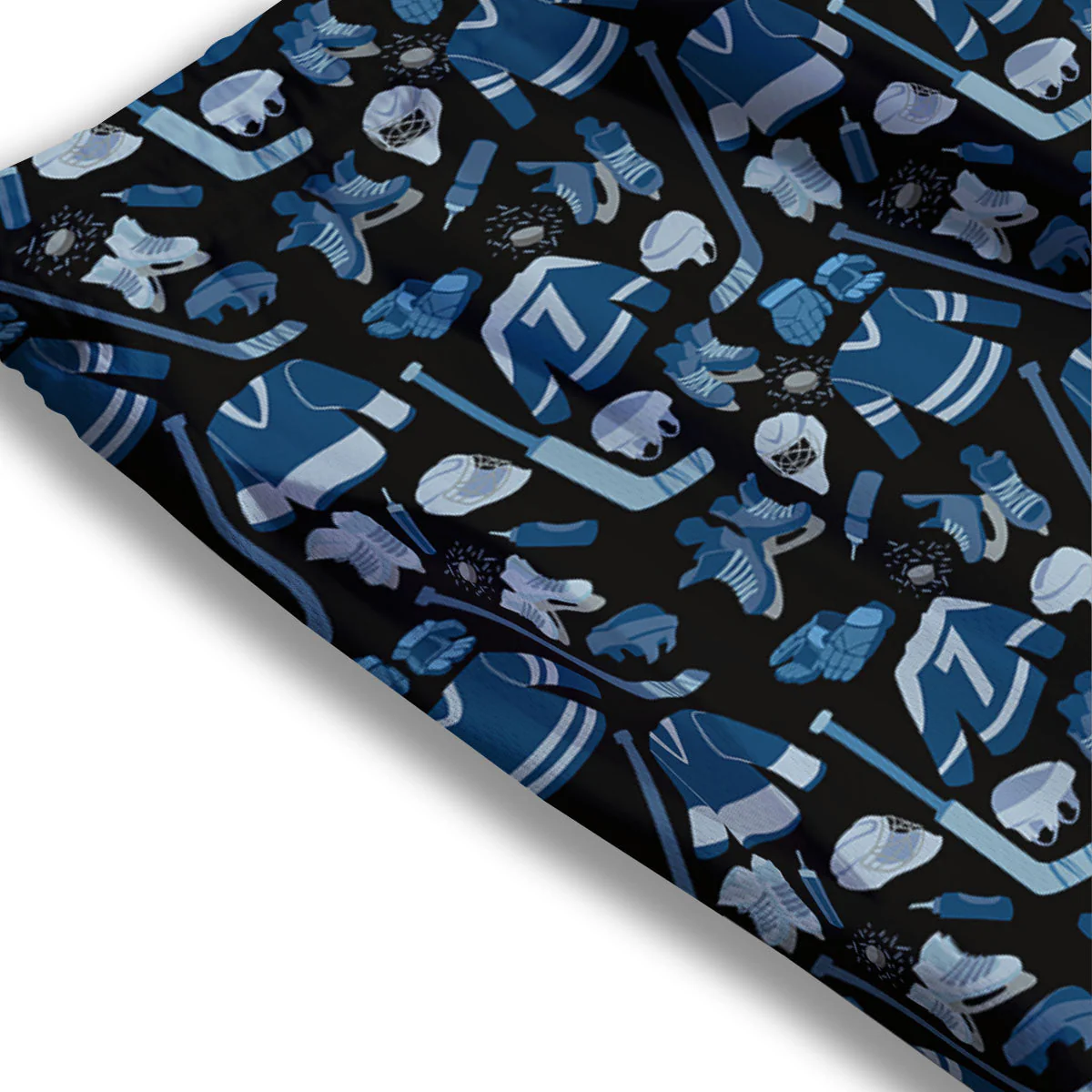Hockey Equipment Print Pattern Mesh Shorts - Image 3