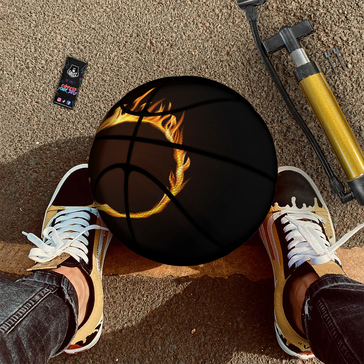 Hole Burning Print Basketball - Image 3