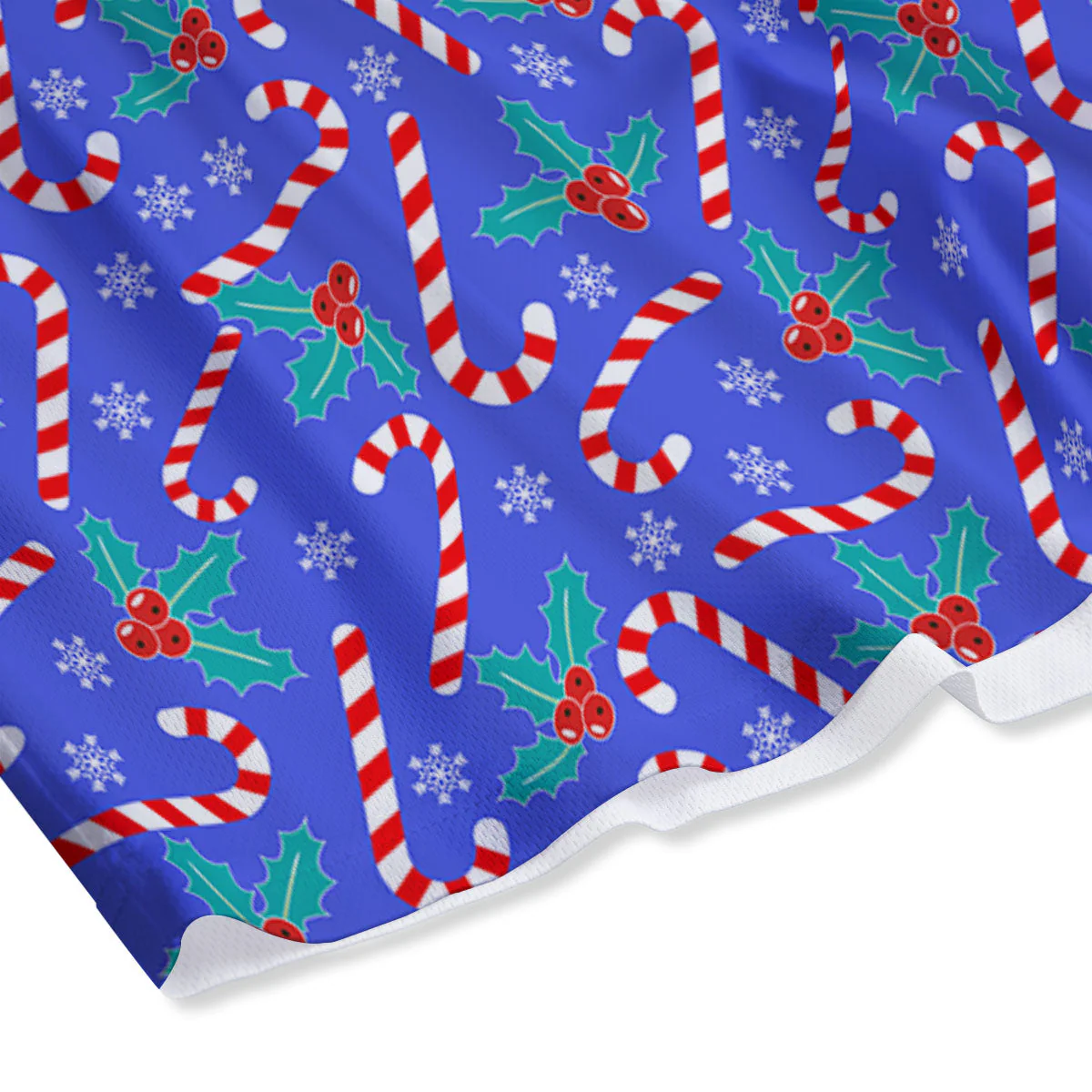 Holly Berry And Candy Cane Christmas Print Pattern Mesh Shorts - Image 4
