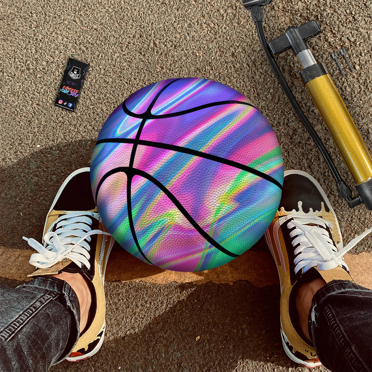 Holographic Bright Print Basketball - Image 3
