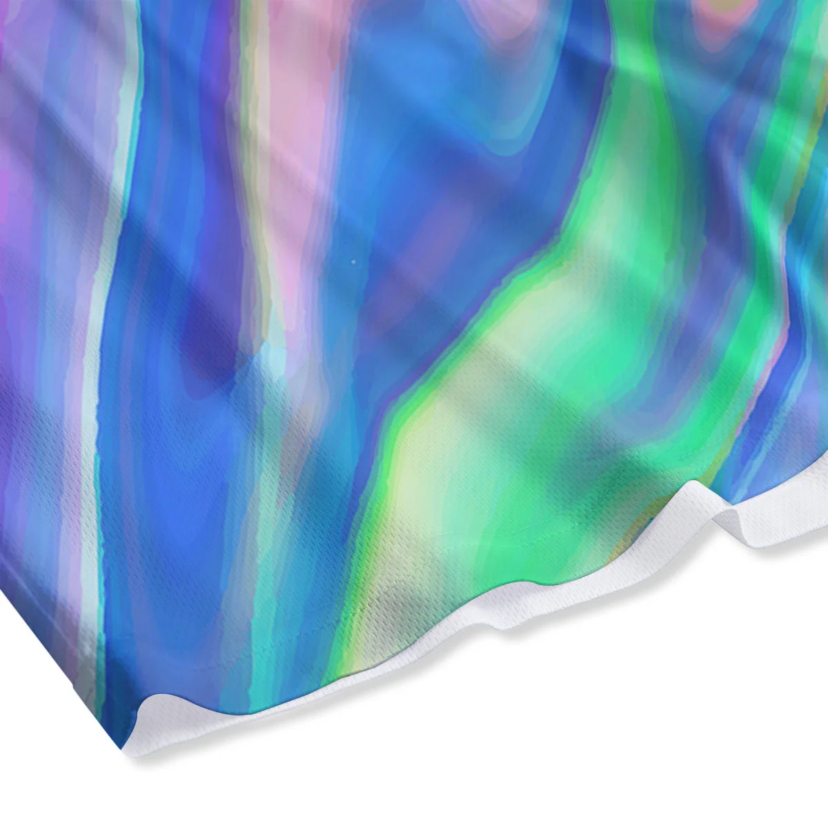 Holographic Bright Print Mesh Shorts - Image 4