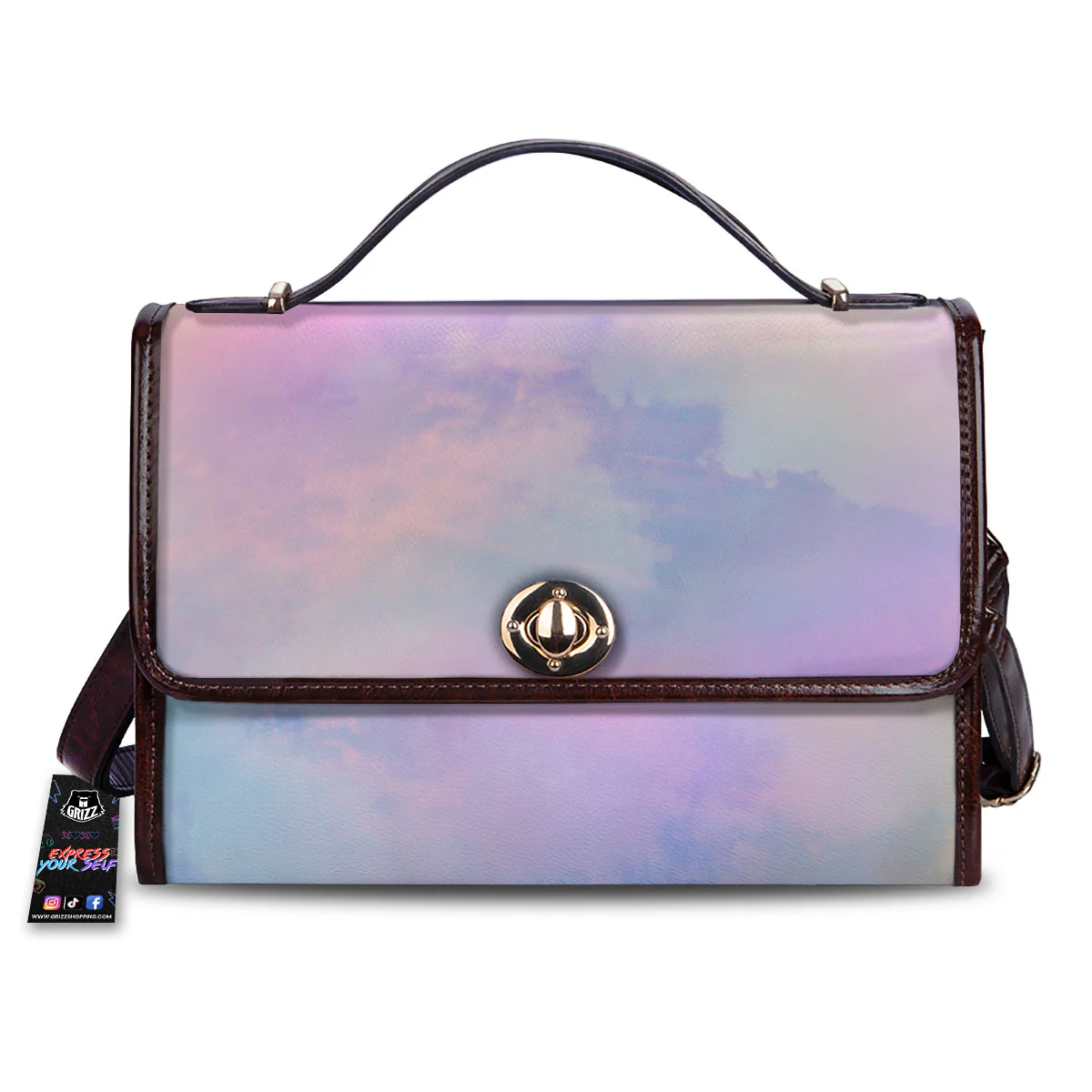 Holographic Pastel Print Women's Satchel Bag