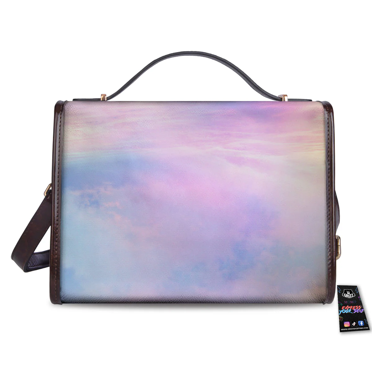 Holographic Pastel Print Women's Satchel Bag - Image 2