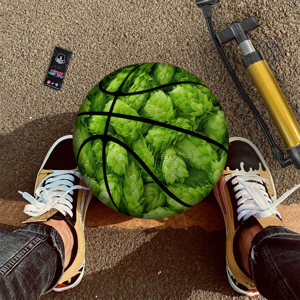 Hop Cone Fresh Print Basketball - Image 2