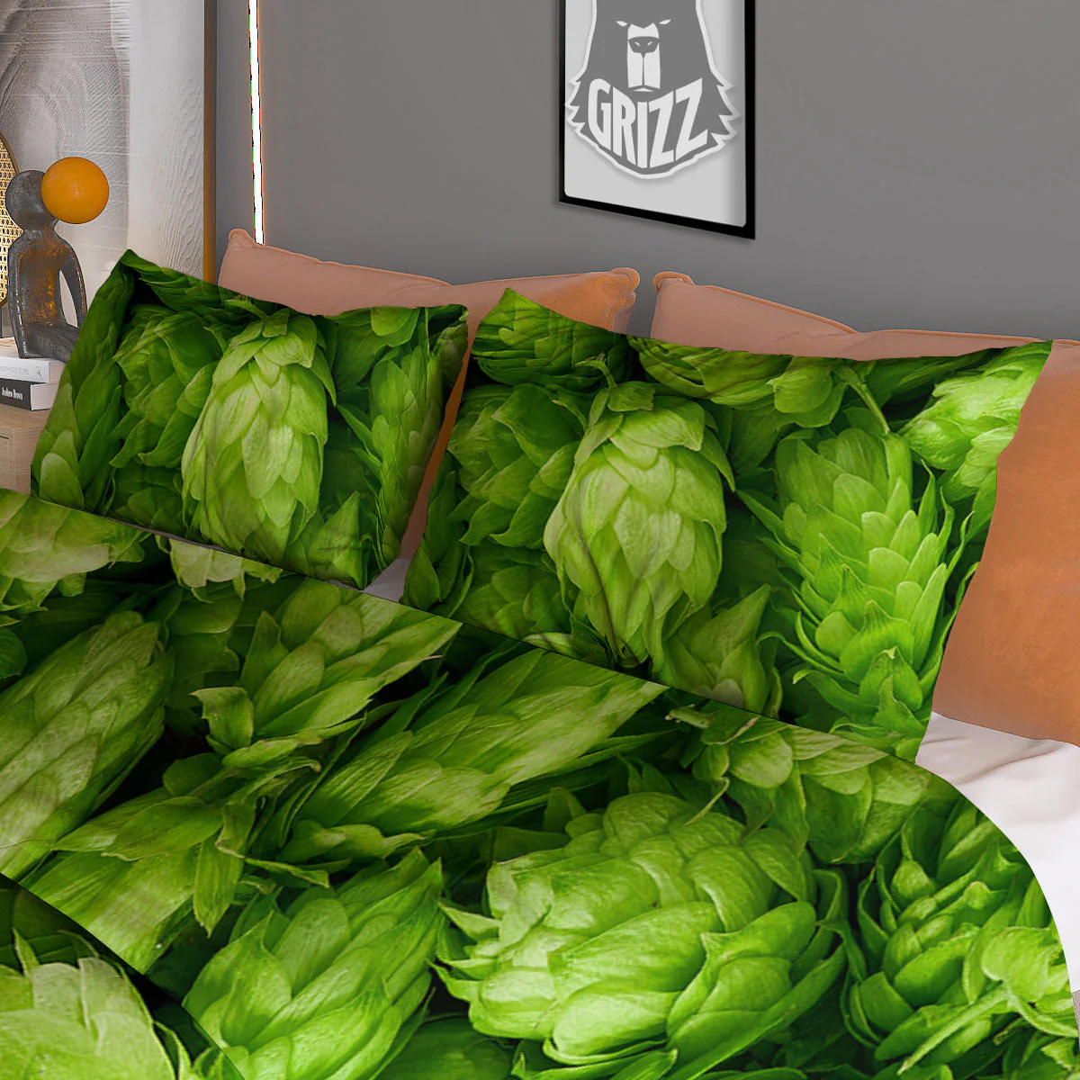 Hop Cone Fresh Print Duvet Cover Bedding Set - Image 3
