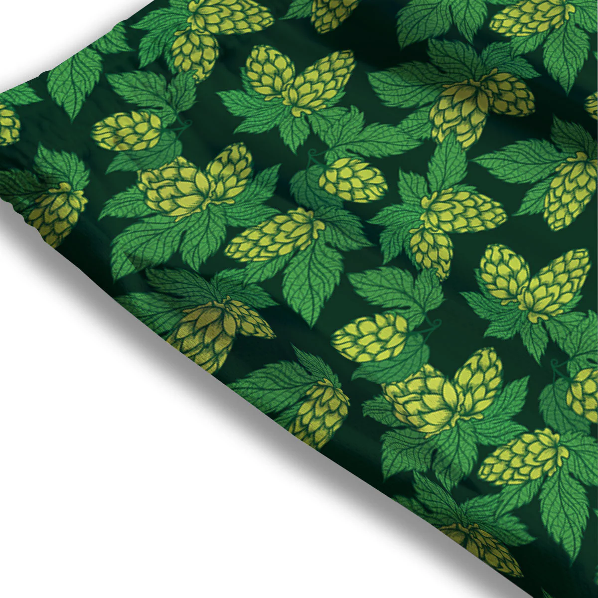Hop Cone Green Print Pattern Mesh Shorts - Image 3