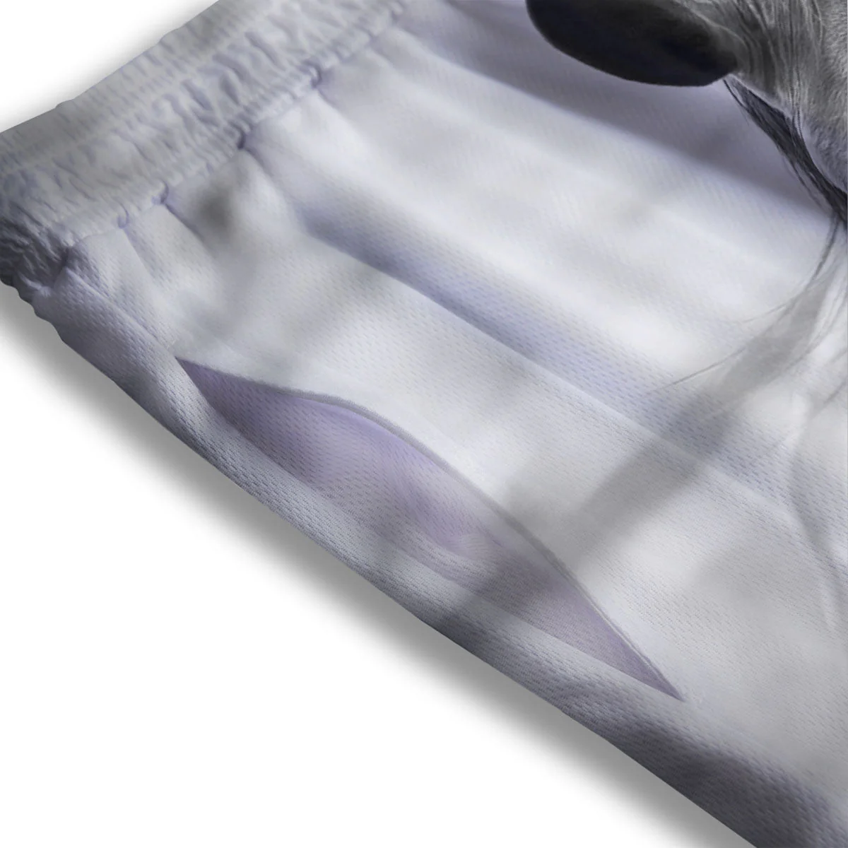 Horse Monochrome Print Mesh Shorts - Image 3