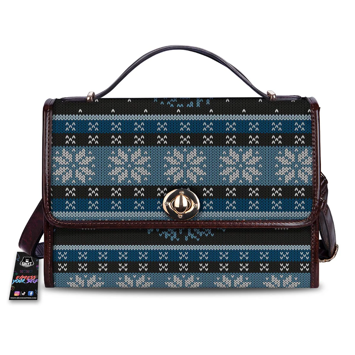 Howling Wolves And Tree Of Life Print Women's Satchel Bag