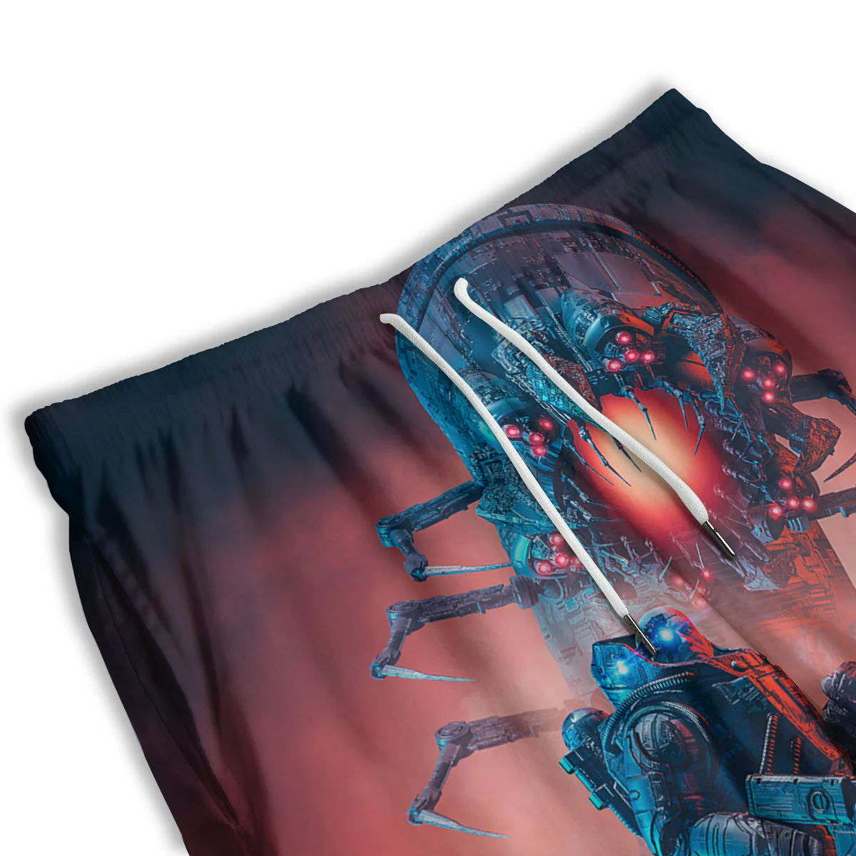 Hunting Alien Worm Print Men's Athletic Shorts - Image 3