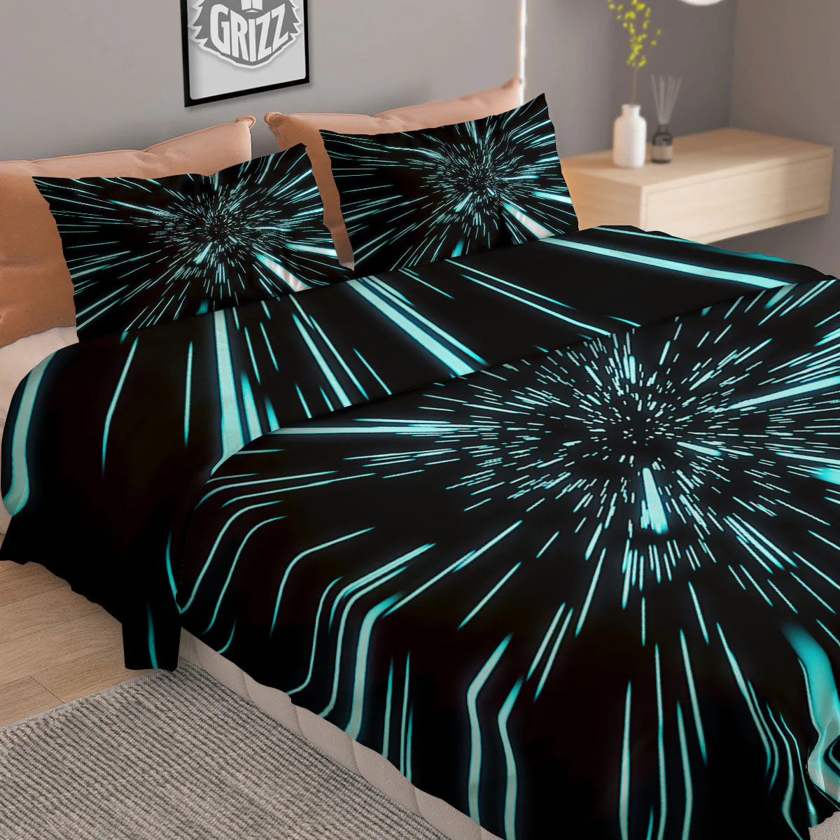 Hyperspace Galaxy Print Duvet Cover Bedding Set - Image 2