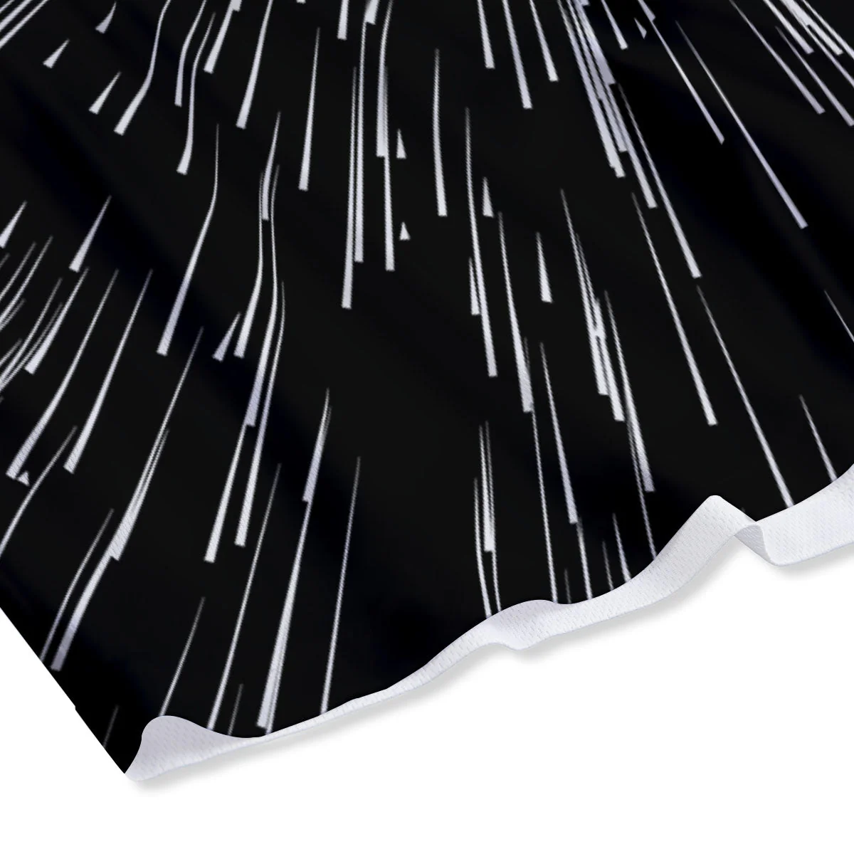 Hyperspace White And Black Print Mesh Shorts - Image 4