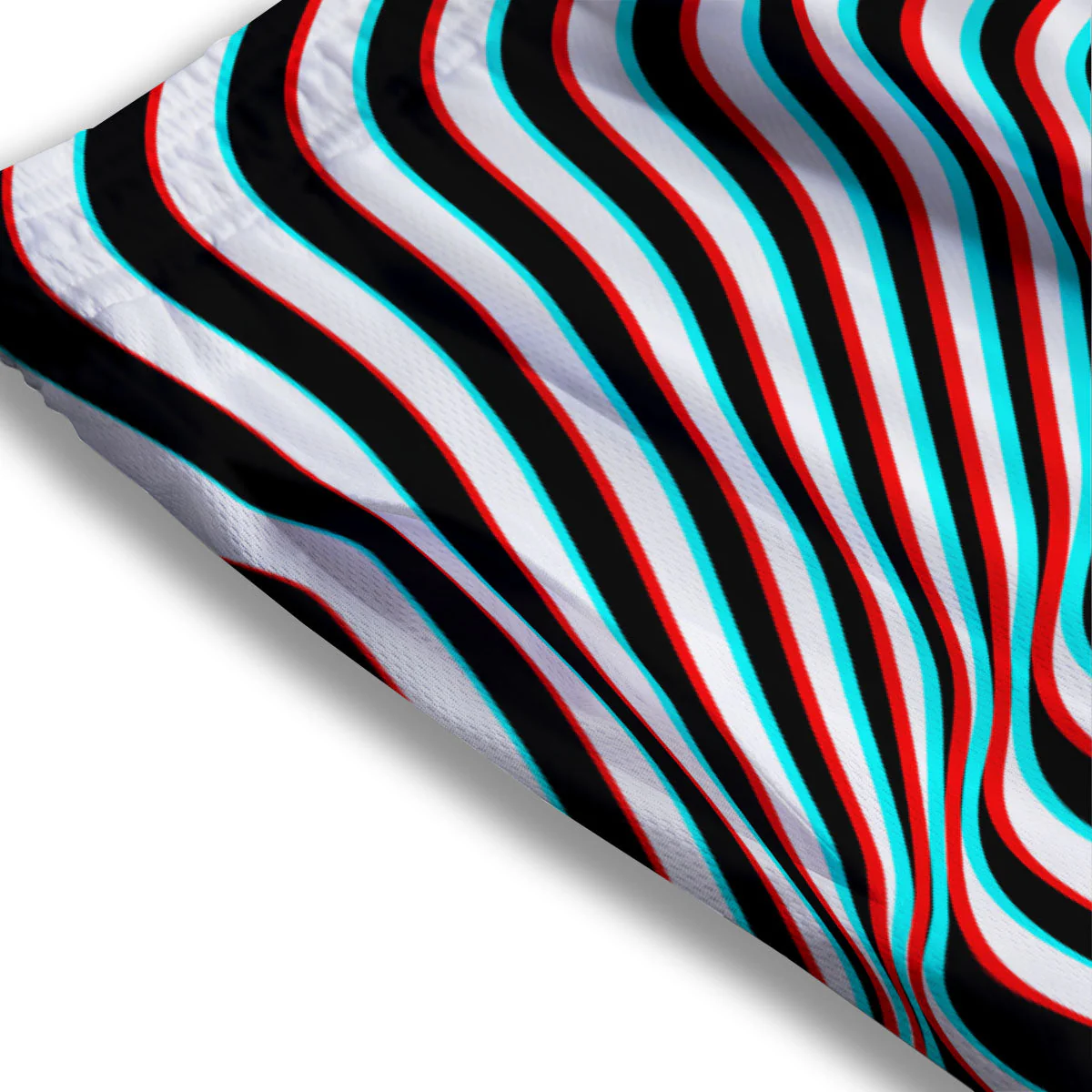 Illusion Anaglyph Optical Print Mesh Shorts - Image 3