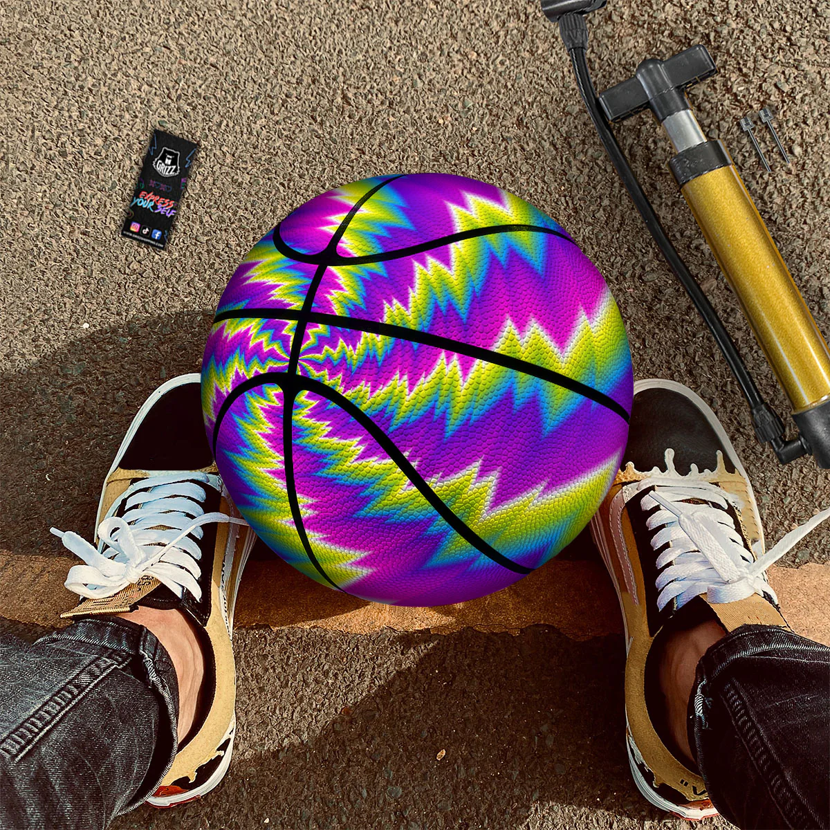 Illusion Optical Psychedelic Radiant Basketball - Image 2