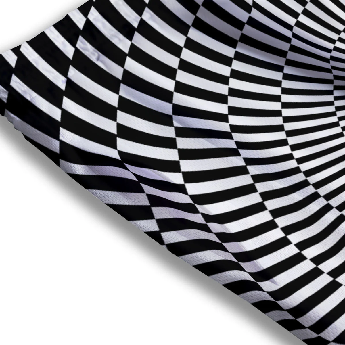 Illusion Optical Psychedelic Web Mesh Shorts - Image 3