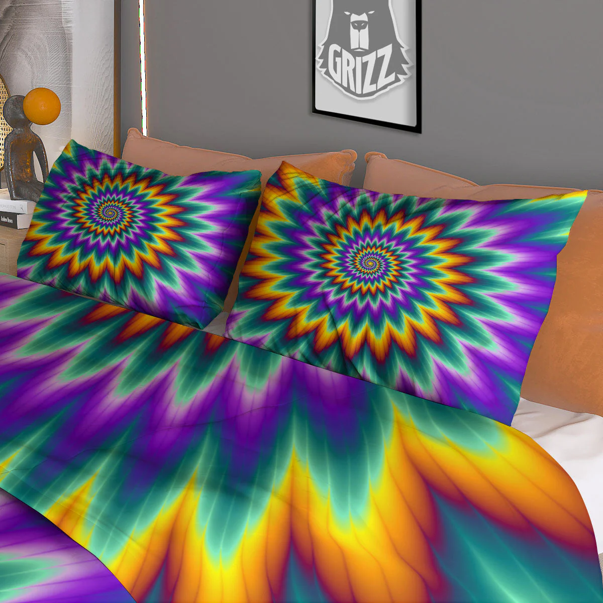 Illusion Optical Rave Psychedelic Duvet Cover Bedding Set - Image 3