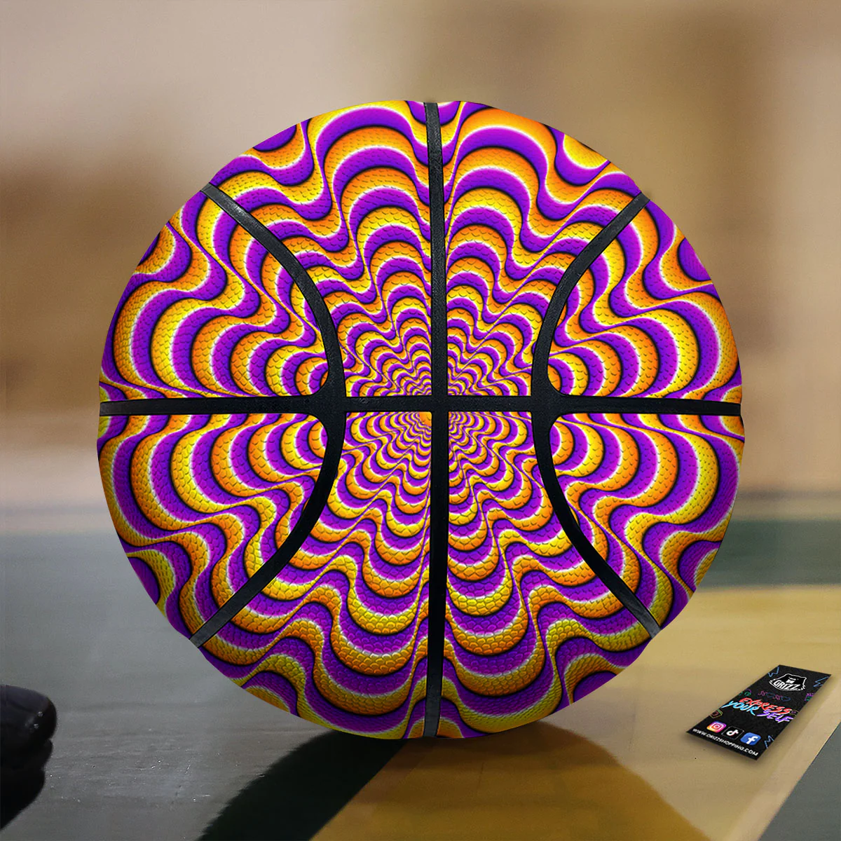 Illusion Optical Wave Psychedelic Basketball