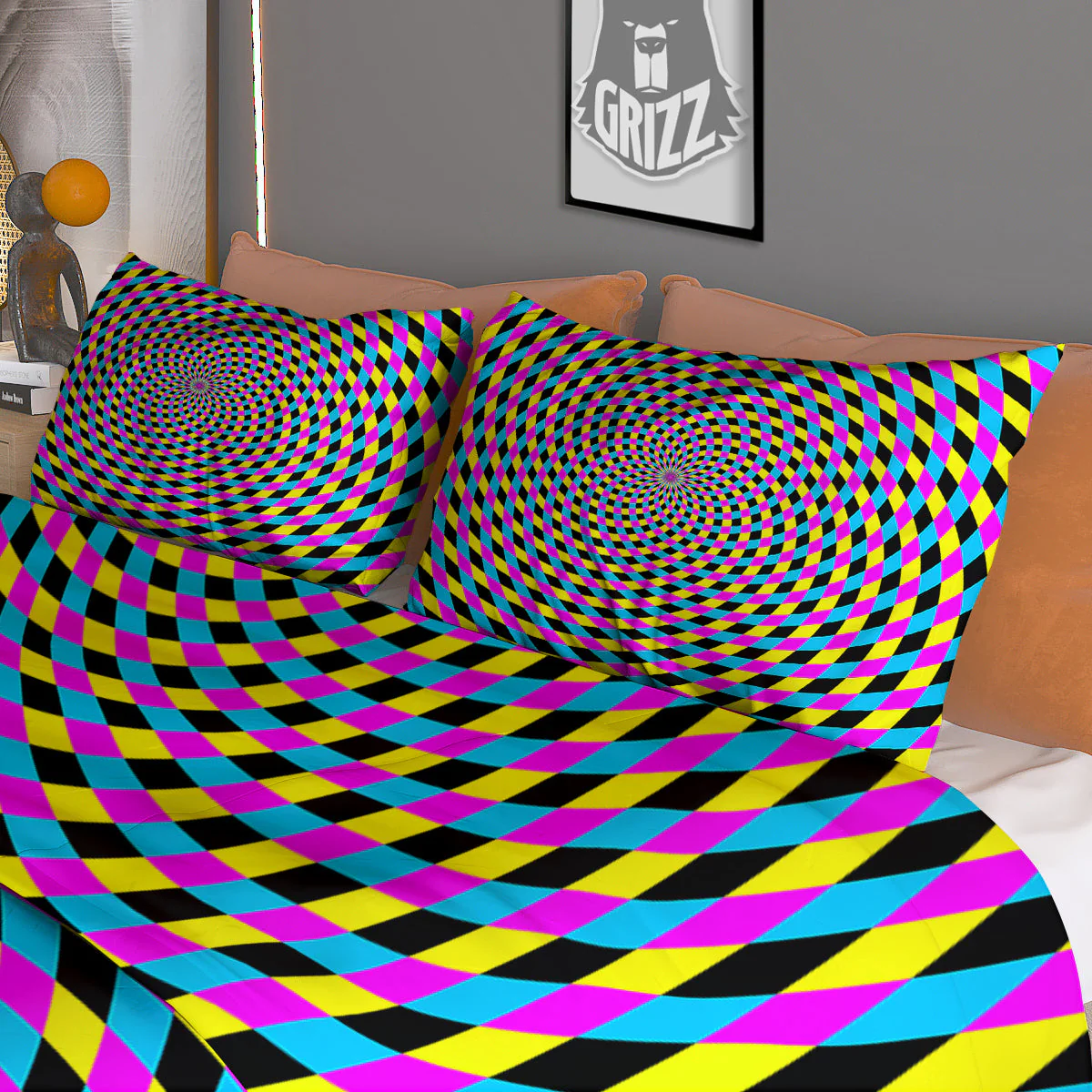 Illusion Spiral Colorful Print Duvet Cover Bedding Set - Image 3