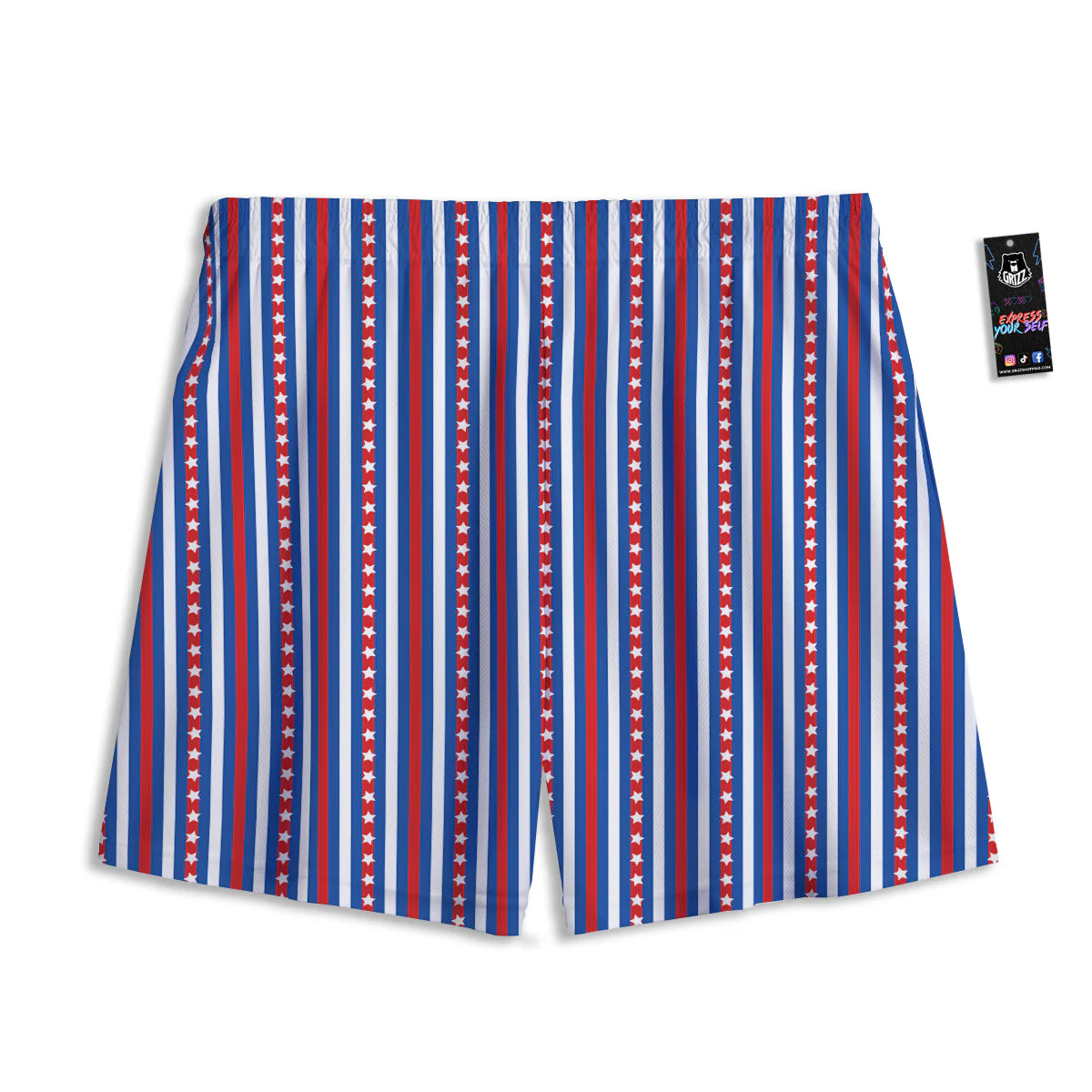 Independence Day USA Print Pattern Mesh Shorts - Image 2