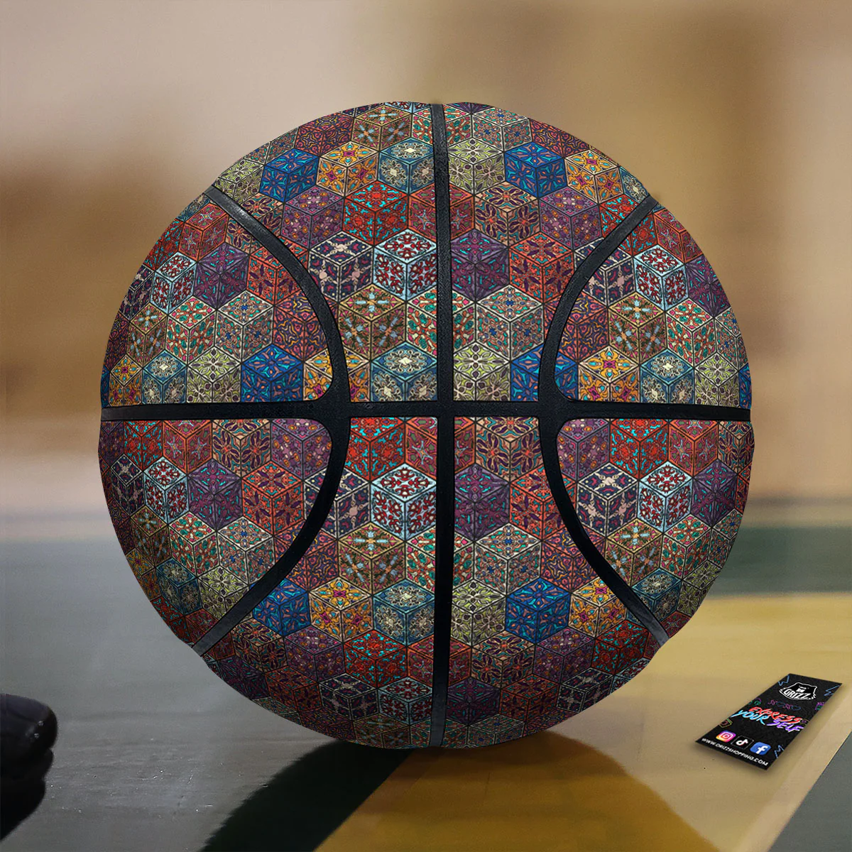 Indian Box Bohemian Print Pattern Basketball