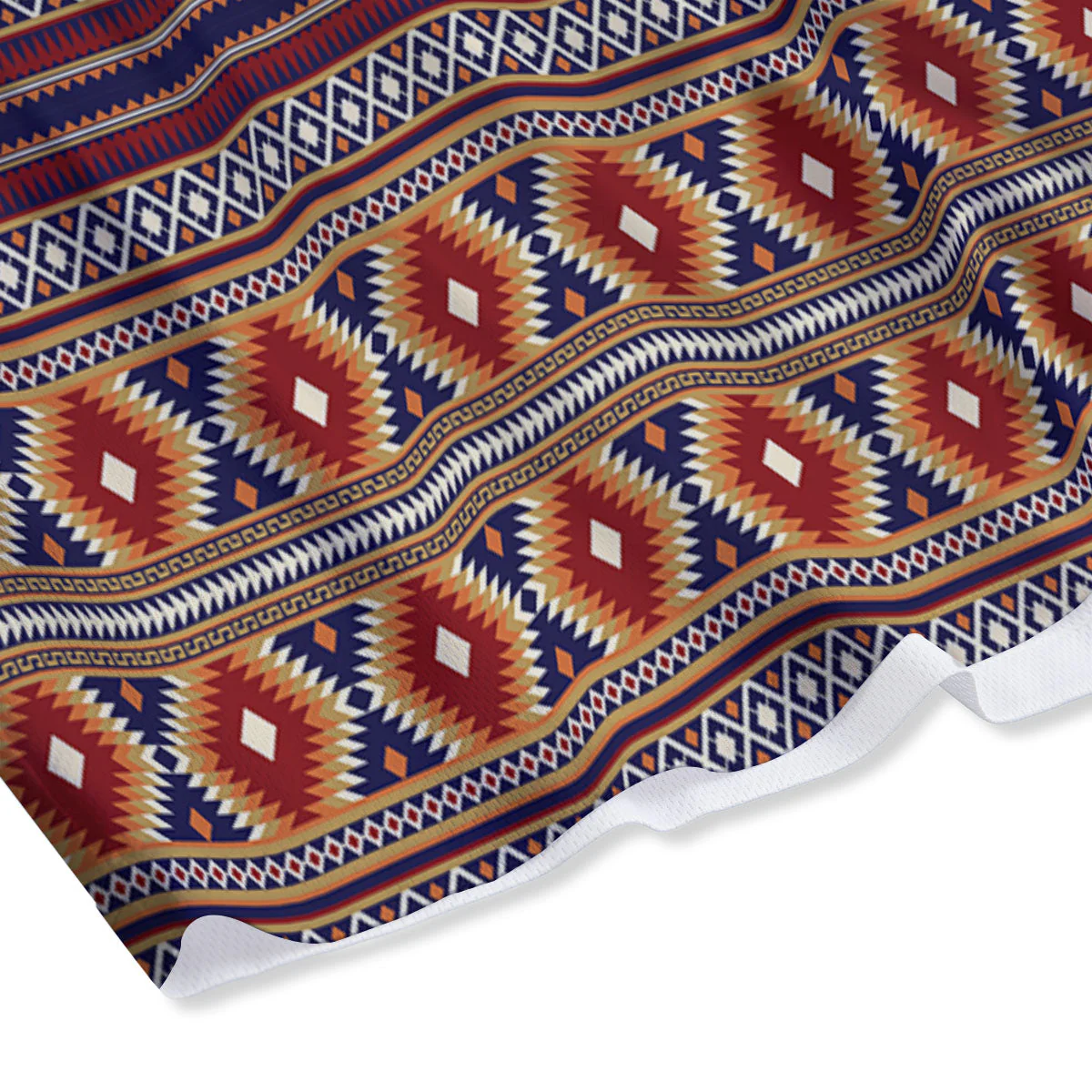 Indian Native Tribal Print Pattern Mesh Shorts - Image 4