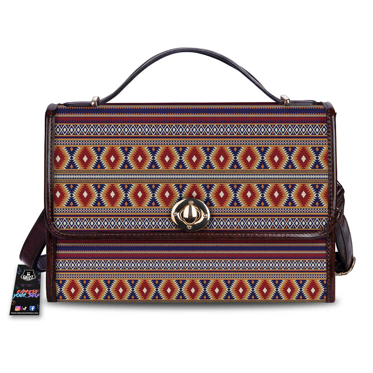 Indian Native Tribal Print Pattern Women's Satchel Bag