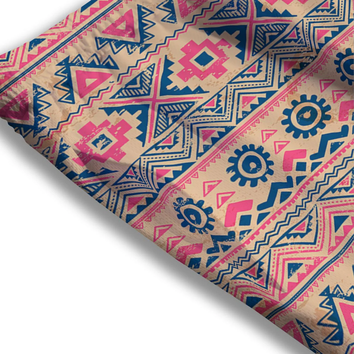 Indian Tribal Native Print Pattern Mesh Shorts - Image 3