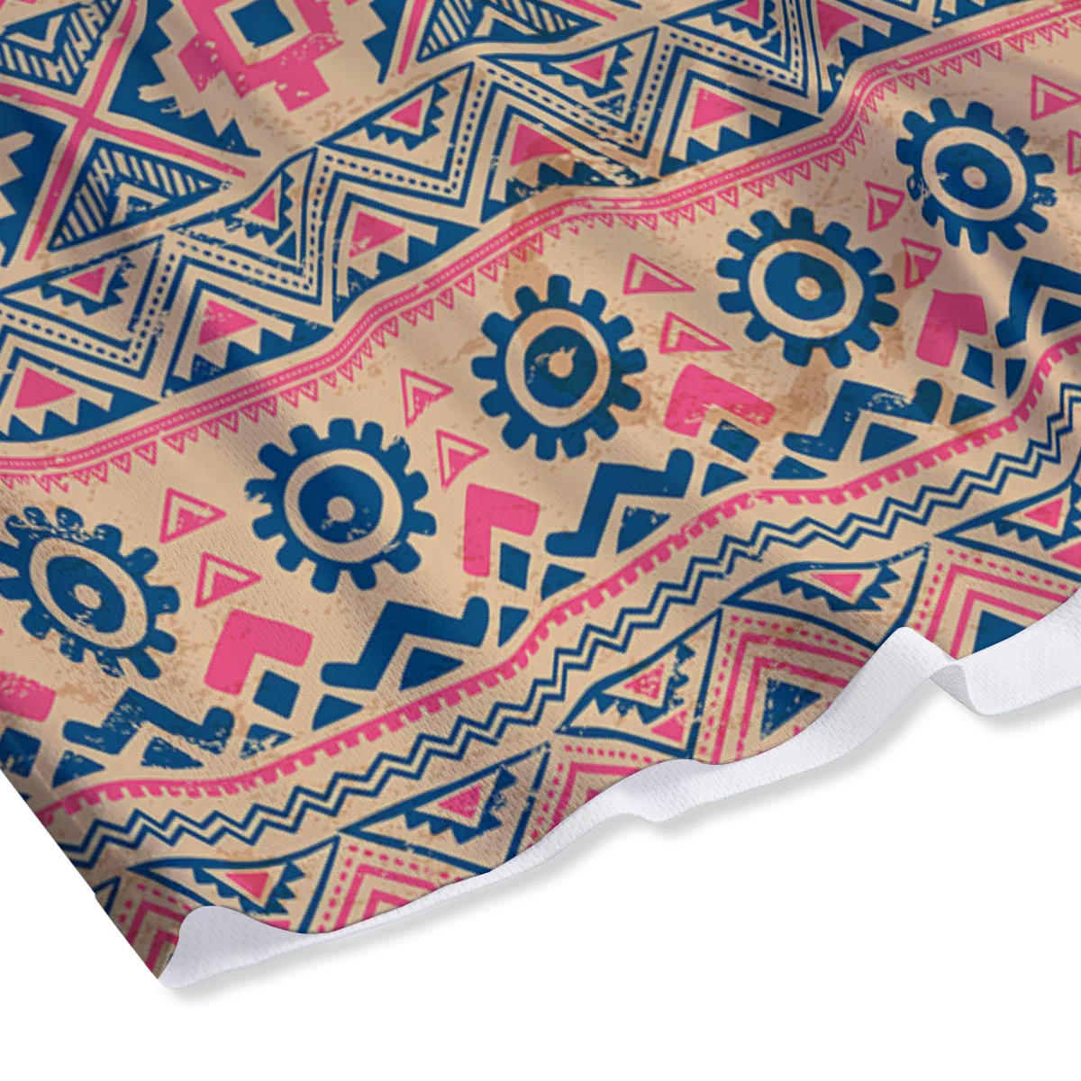 Indian Tribal Native Print Pattern Mesh Shorts - Image 4