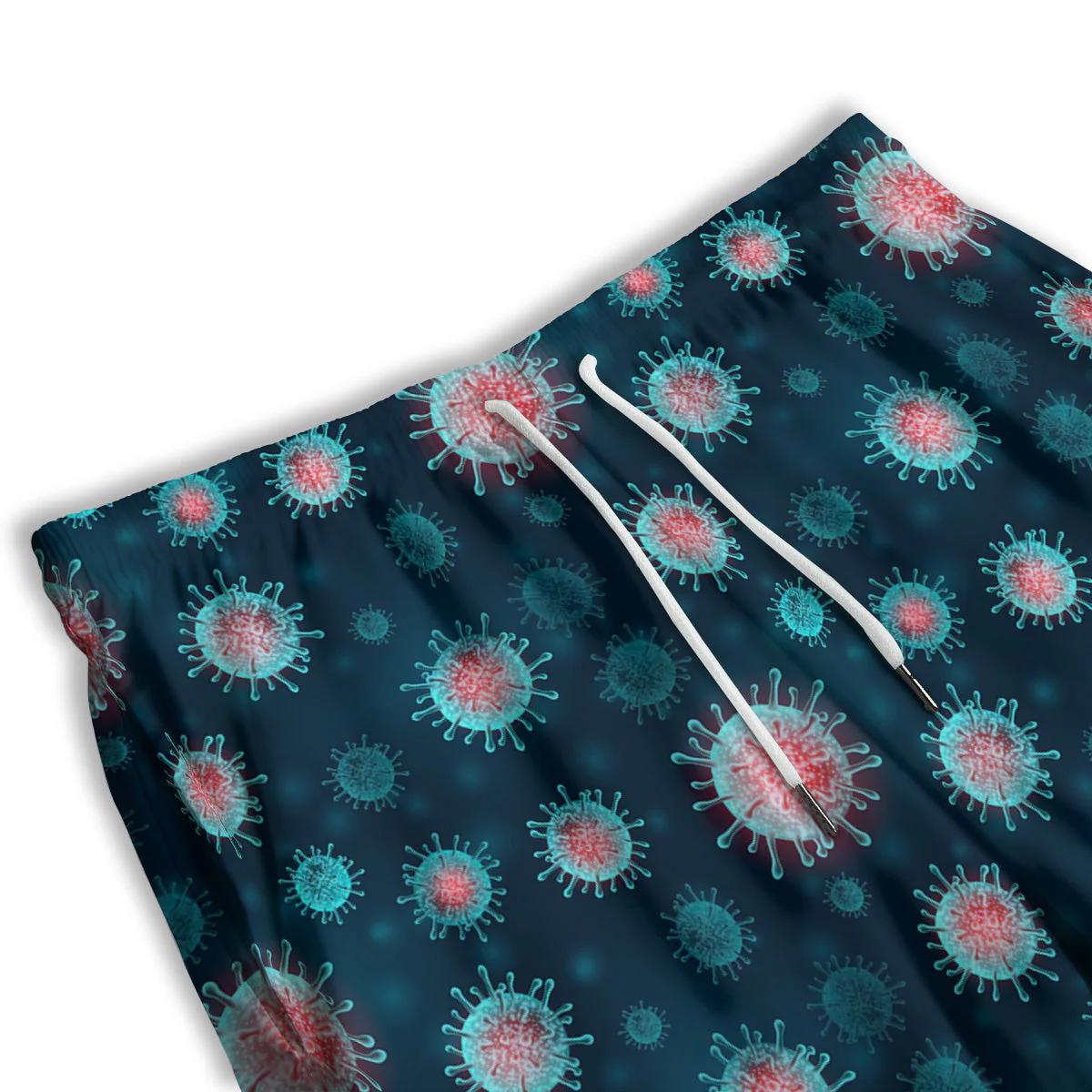 Infection Virus Print Pattern Men's Athletic Shorts - Image 3