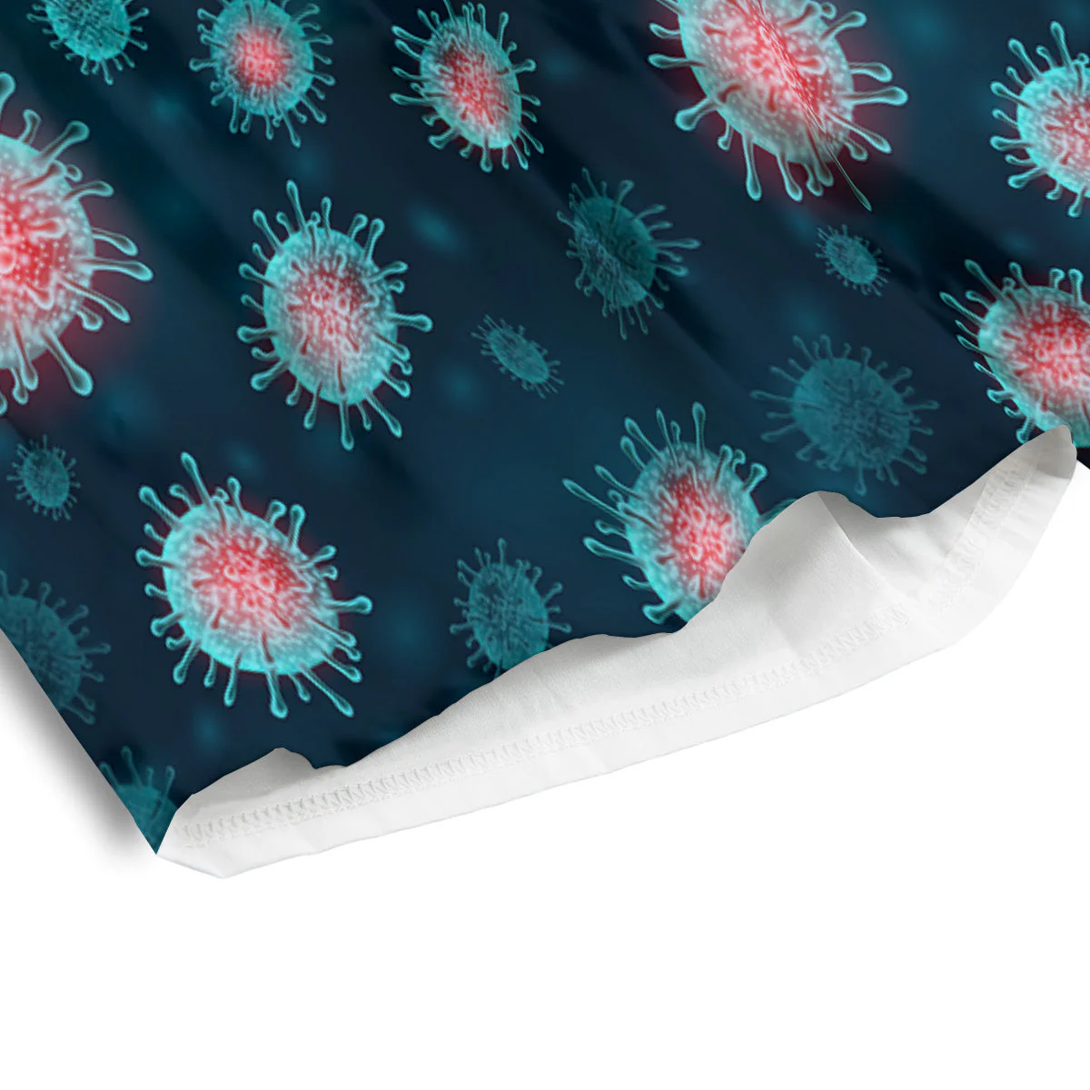 Infection Virus Print Pattern Men's Athletic Shorts - Image 4