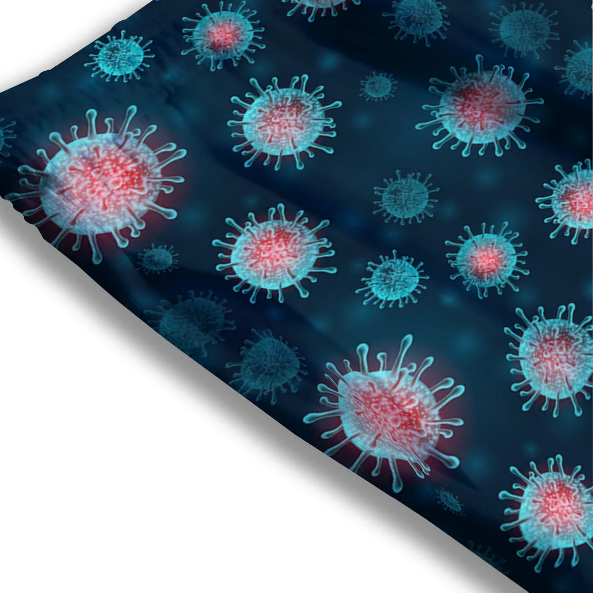 Infection Virus Print Pattern Mesh Shorts - Image 3