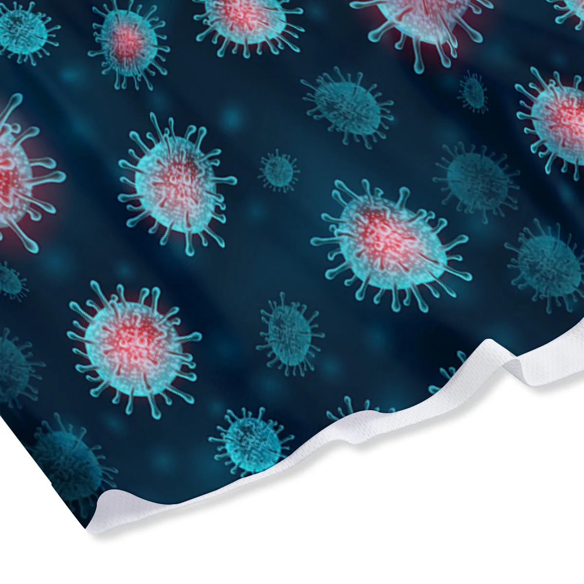 Infection Virus Print Pattern Mesh Shorts - Image 4
