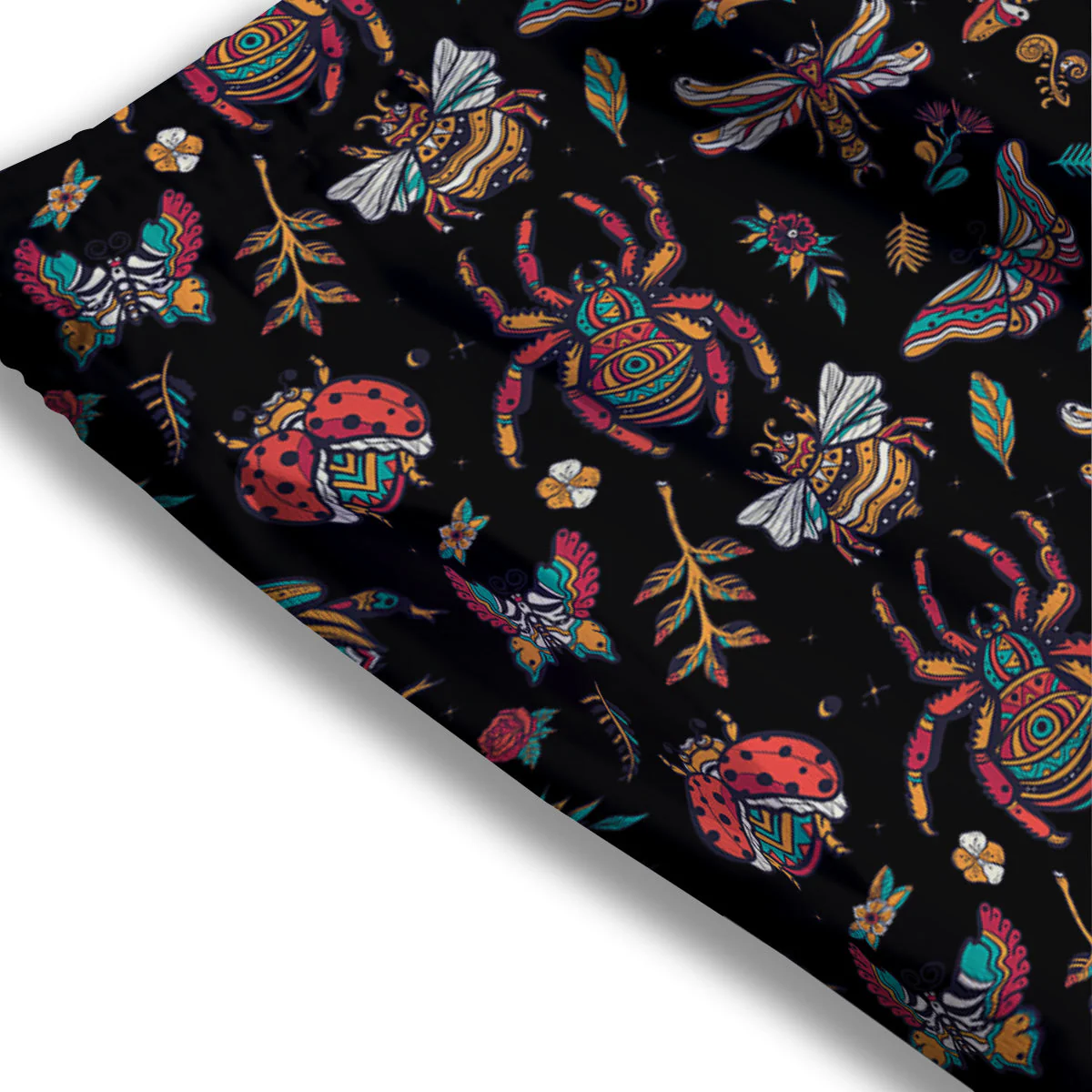 Insect Old School Tattoo Print Pattern Mesh Shorts - Image 3