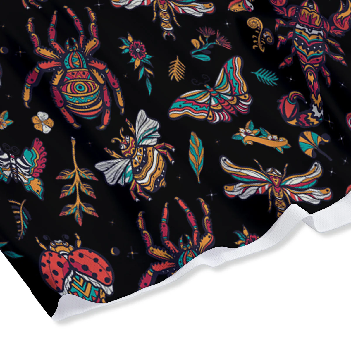 Insect Old School Tattoo Print Pattern Mesh Shorts - Image 4