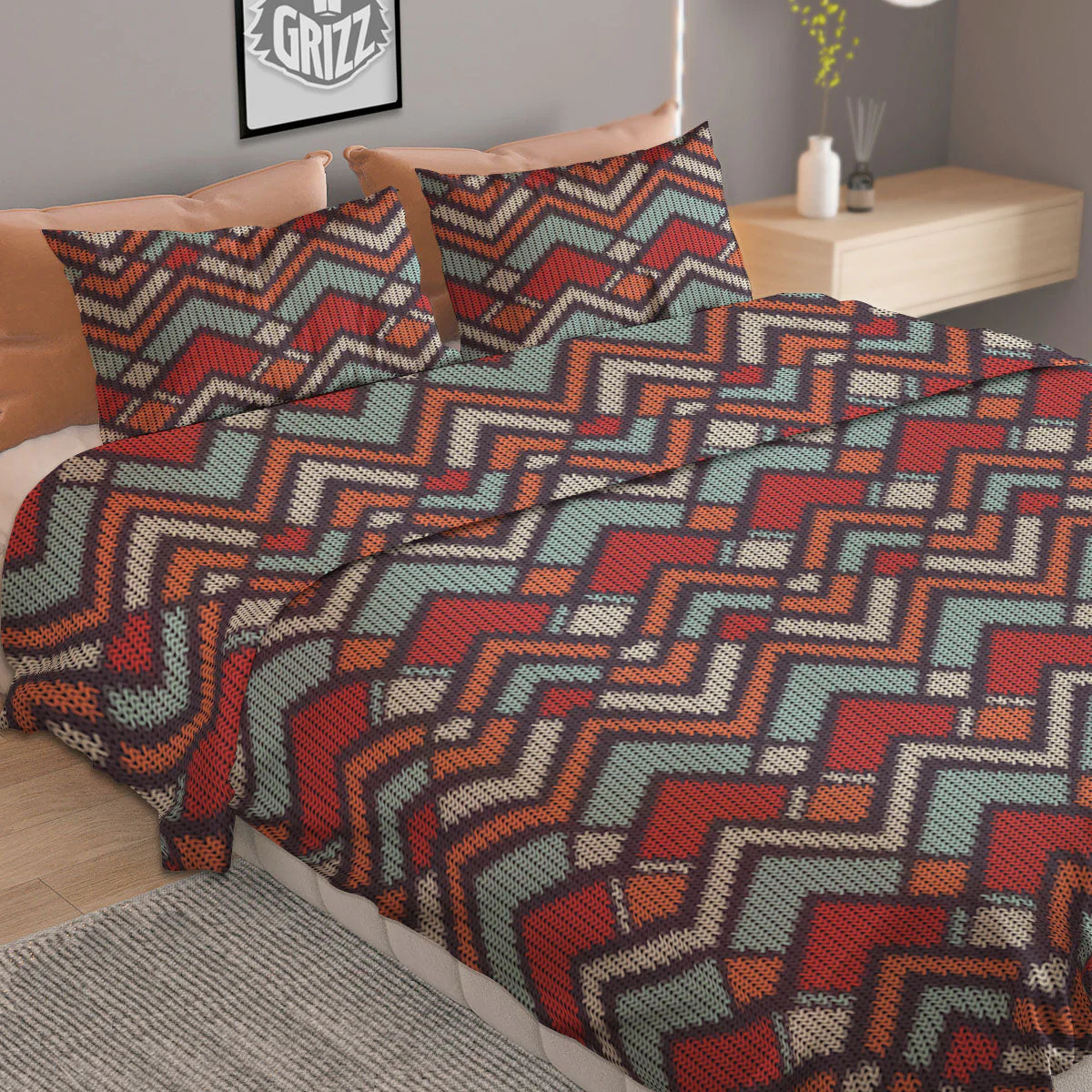 Inspired Native Tribal Print Pattern Duvet Cover Bedding Set - Image 2