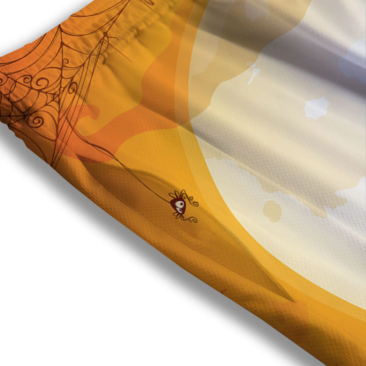 Jack-O'-Lantern Pumpkin Halloween Print Mesh Shorts - Image 3