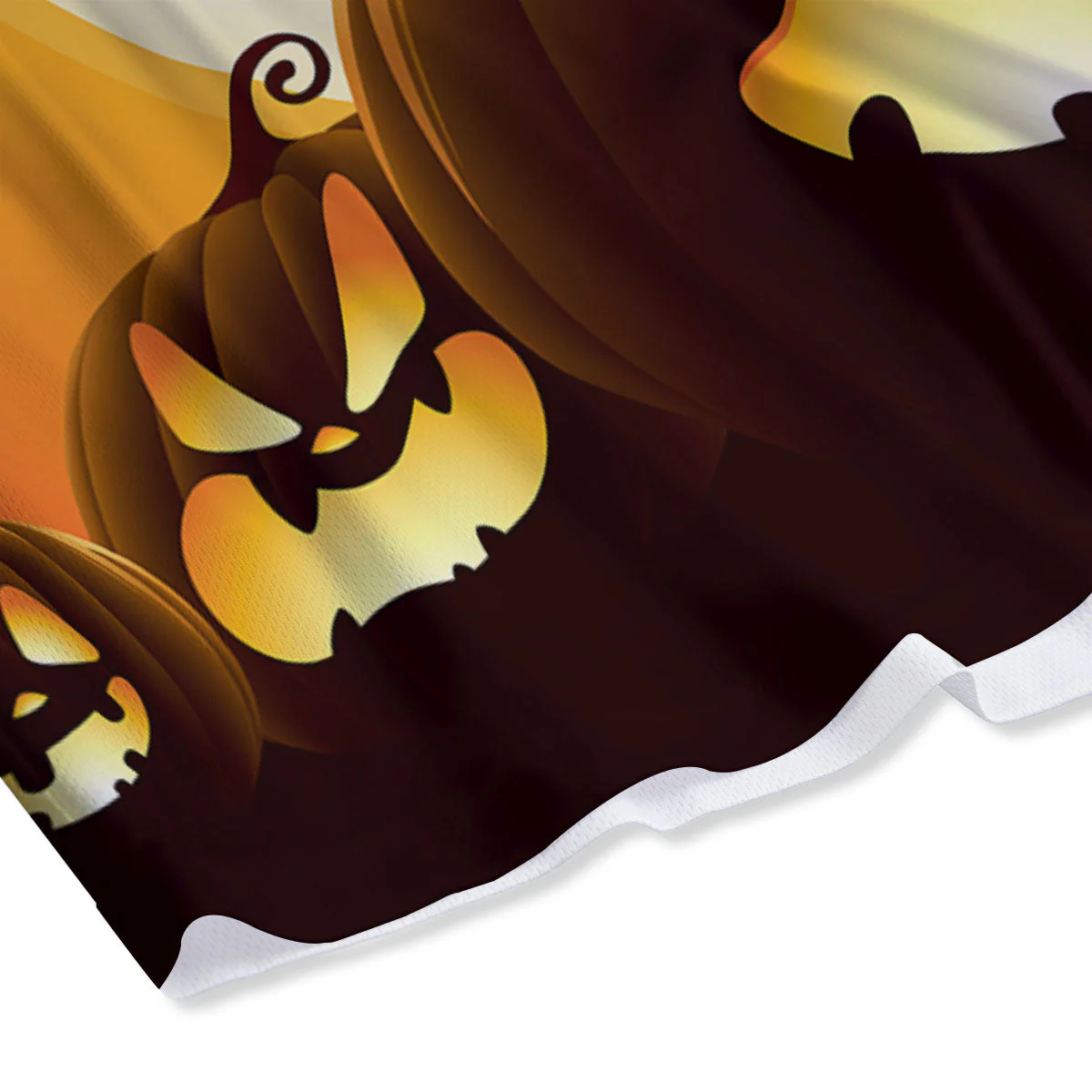 Jack-O'-Lantern Pumpkin Halloween Print Mesh Shorts - Image 4