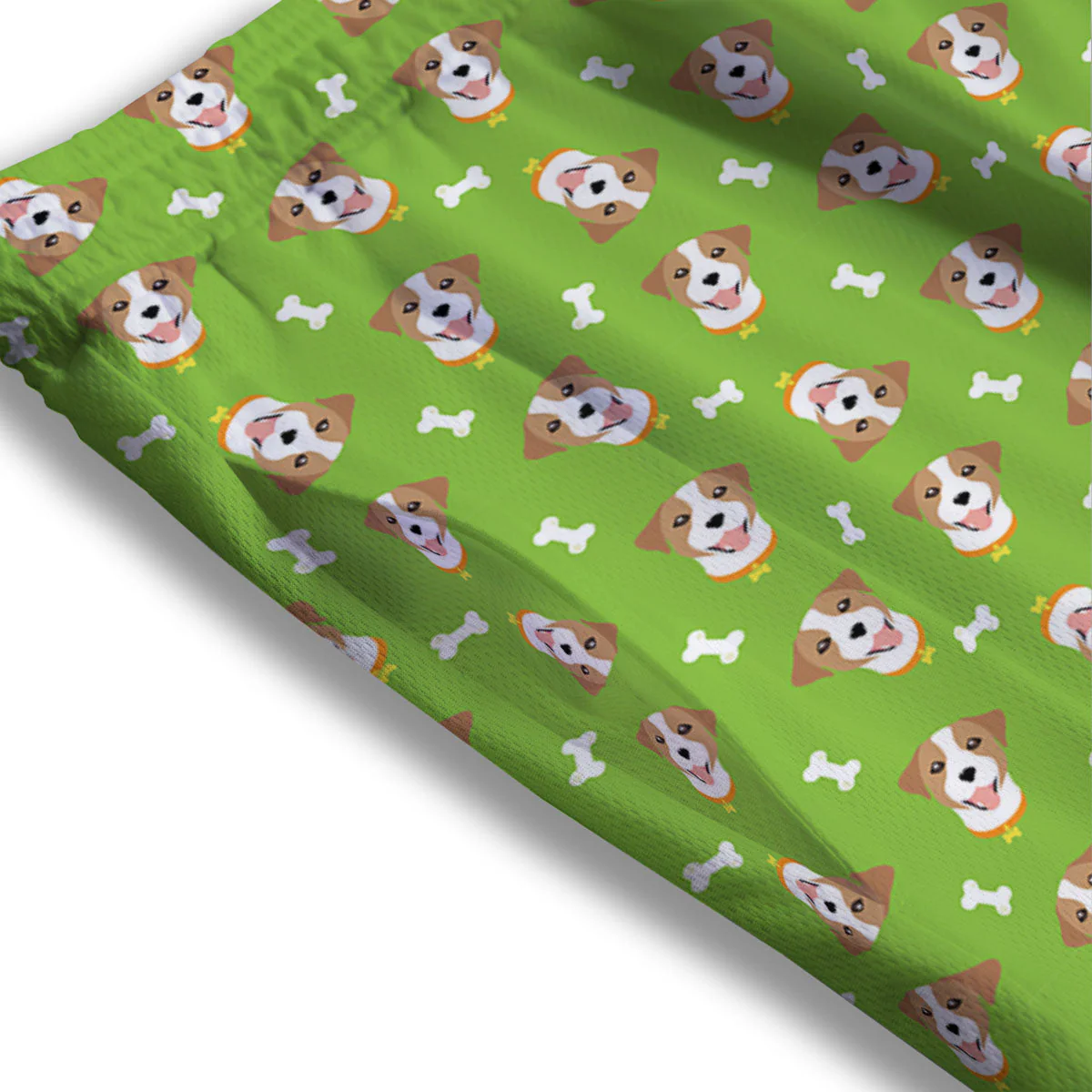 Jack Russell Terrier Happy Print Pattern Mesh Shorts - Image 3