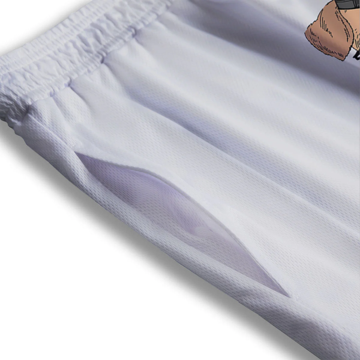 Jack Russell Terrier Hipster Print Mesh Shorts - Image 3