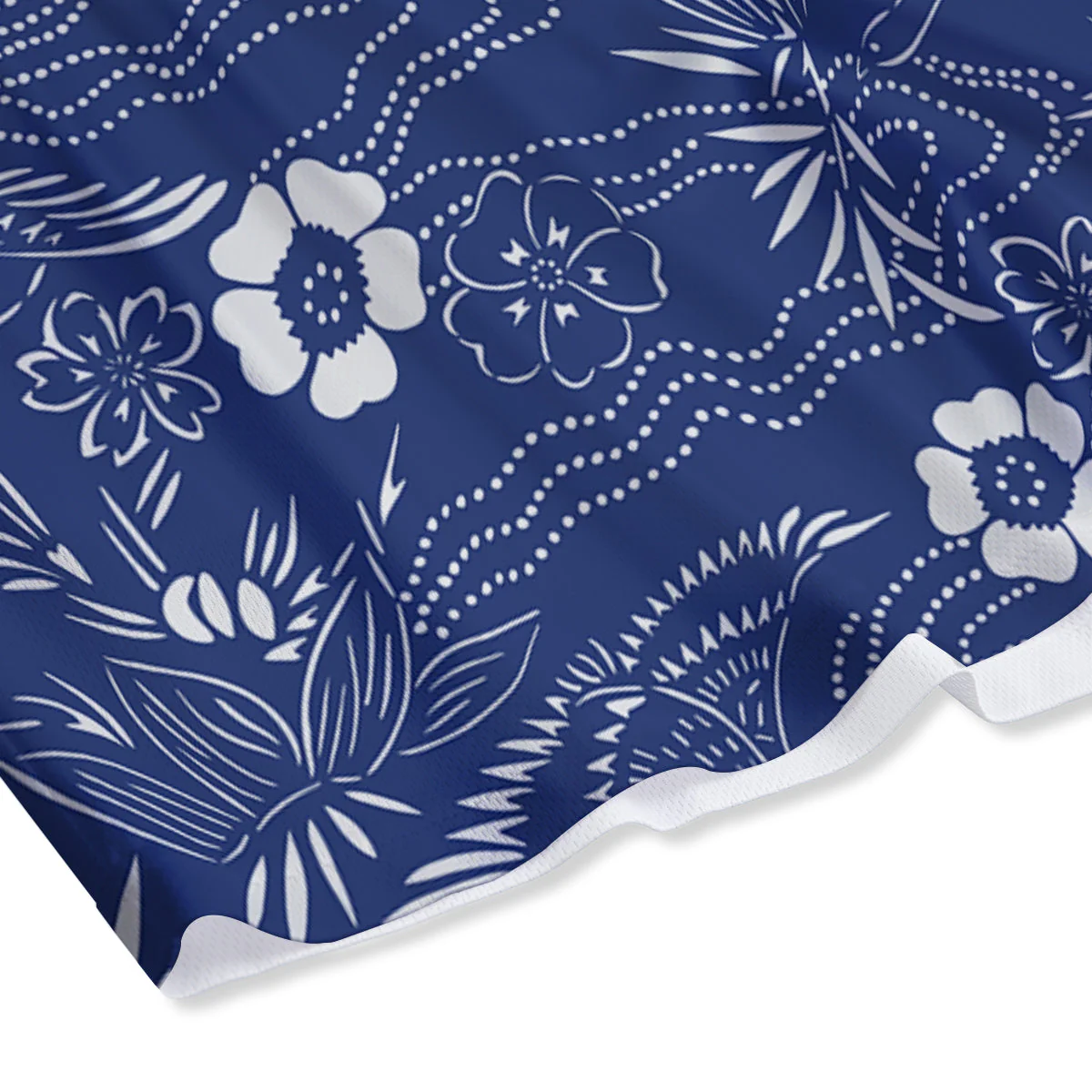 Japanese Vintage Print Pattern Mesh Shorts - Image 4