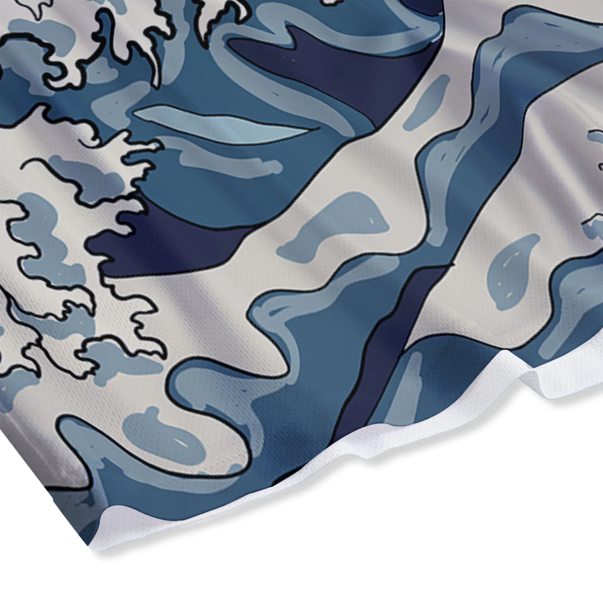 Japanese Wave Red Sun Print Mesh Shorts - Image 4
