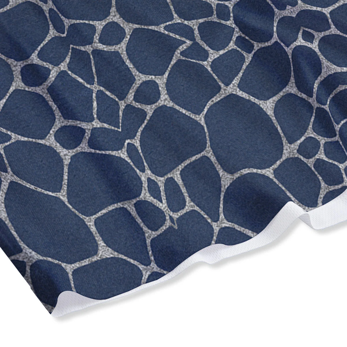 Jeans Giraffe Denim Print Pattern Mesh Shorts - Image 4