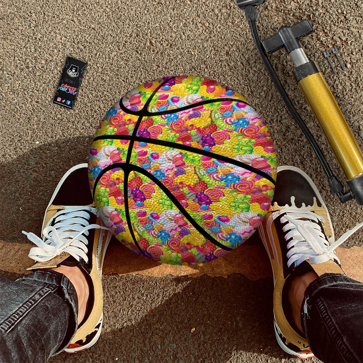 Jelly And Candy Print Pattern Basketball - Image 3