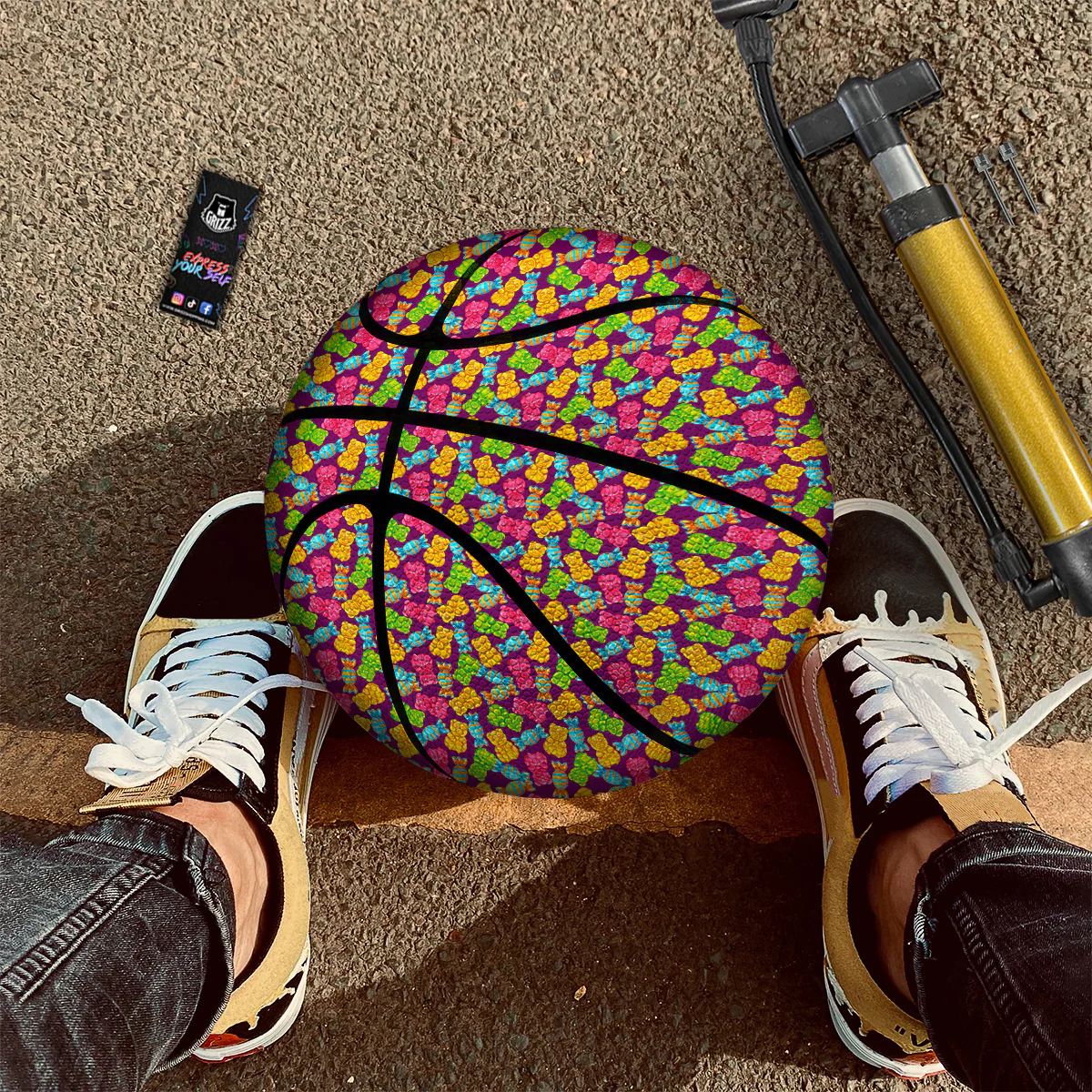 Jelly And Colorful Candy Print Basketball - Image 2