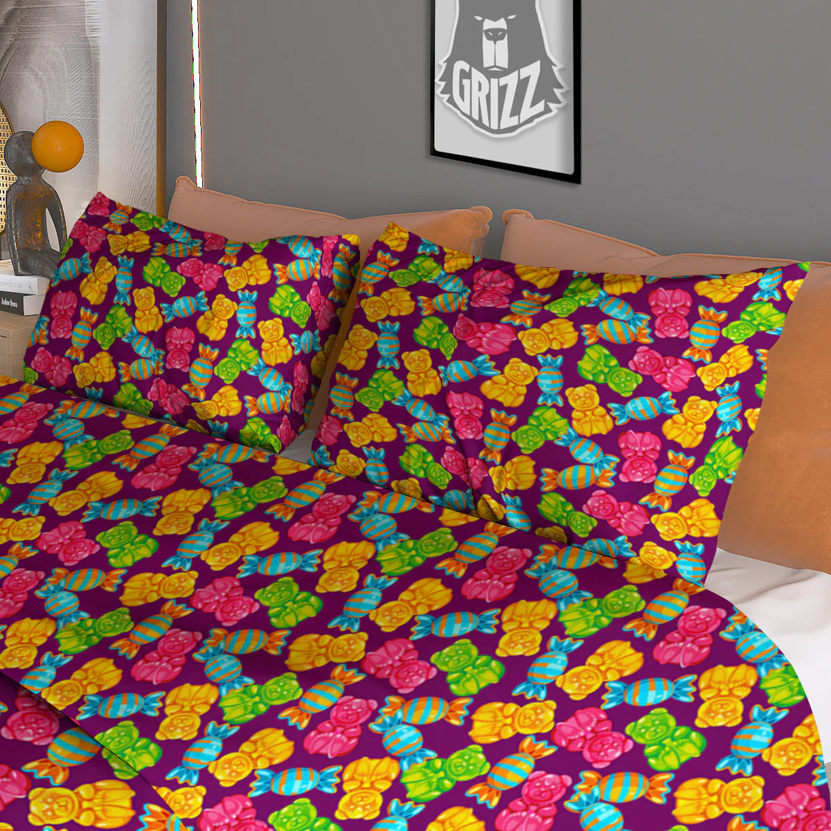 Jelly And Colorful Candy Print Duvet Cover Bedding Set - Image 3