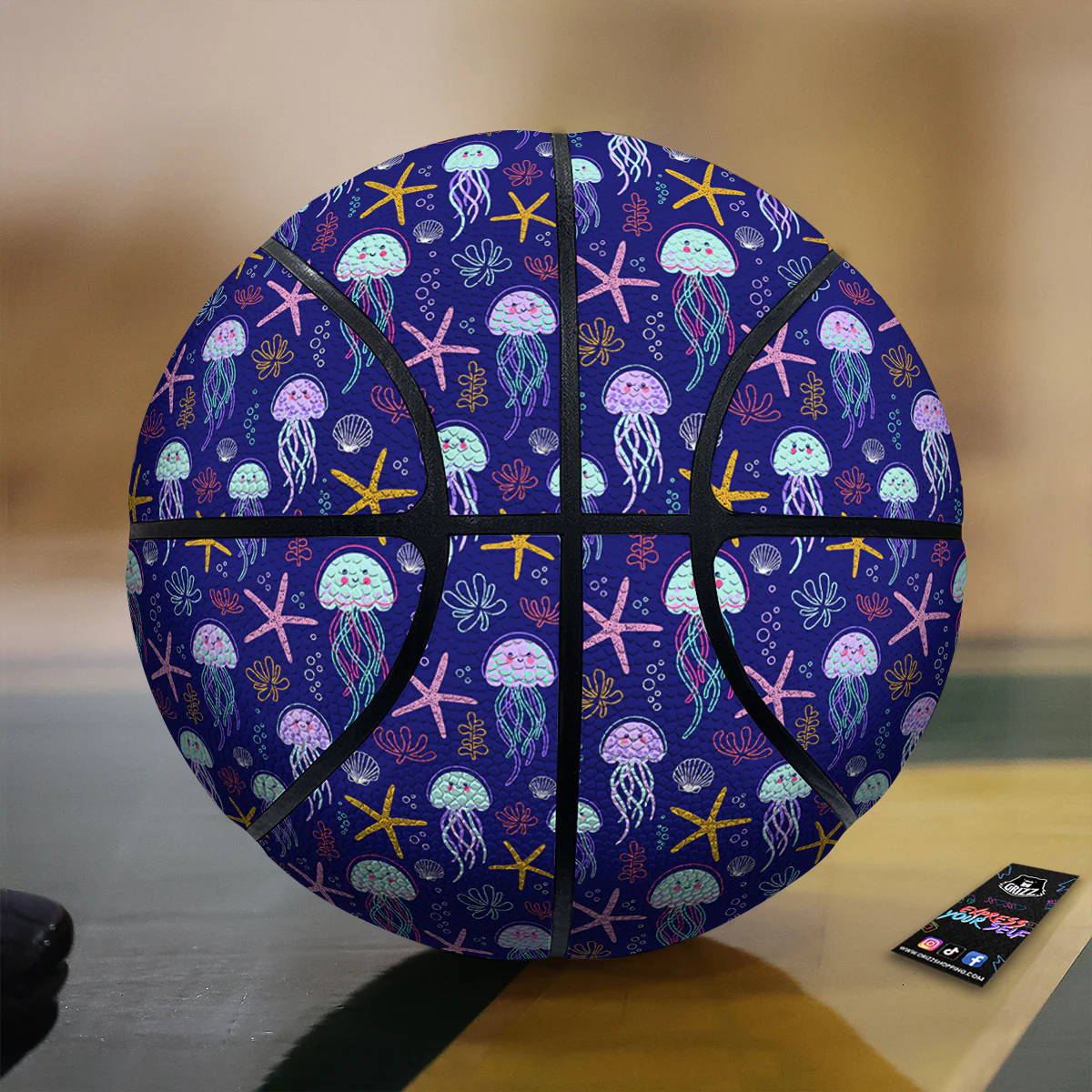 Jellyfish Cute Print Pattern Basketball