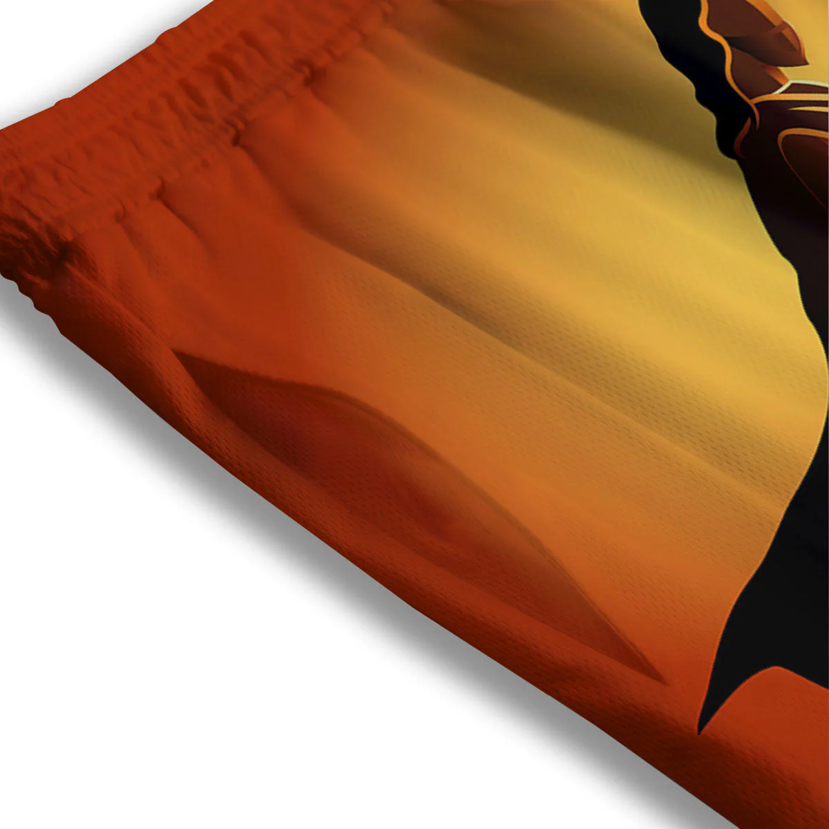 Jesus Christ And Satan Print Mesh Shorts - Image 3
