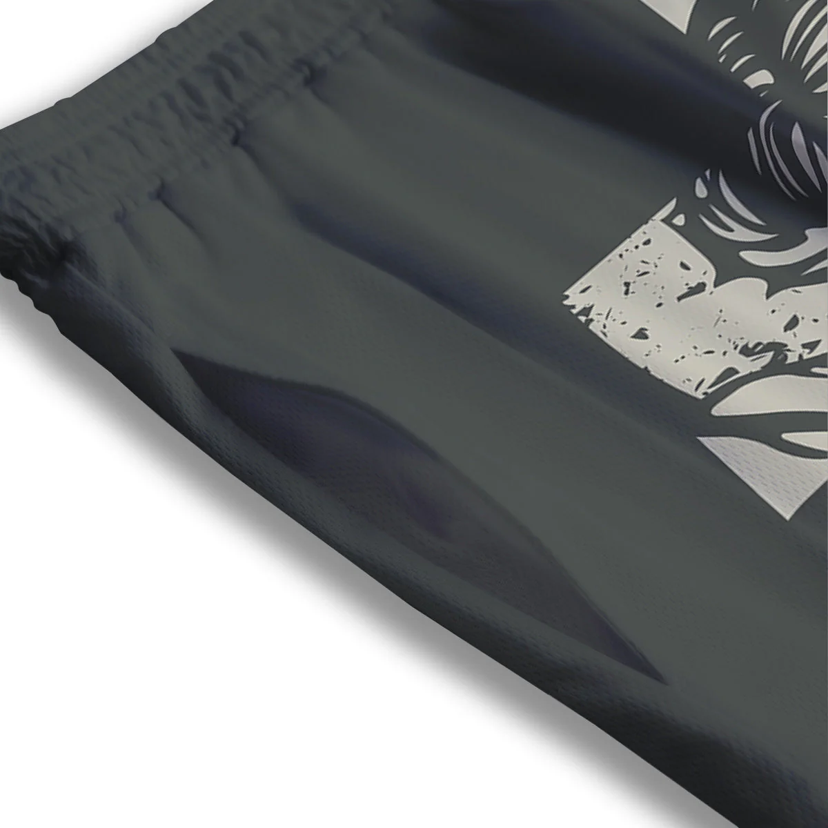 Jesus Christ Crucifixion Print Mesh Shorts - Image 3