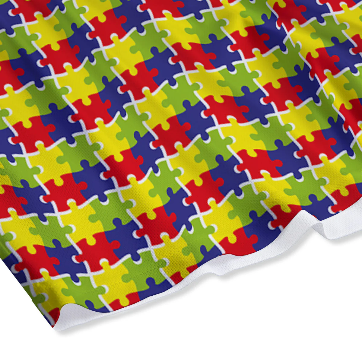 Jigsaw Autism Awareness Print Mesh Shorts - Image 4