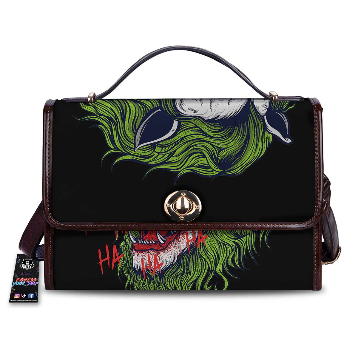 Joker Lion Print Women's Satchel Bag